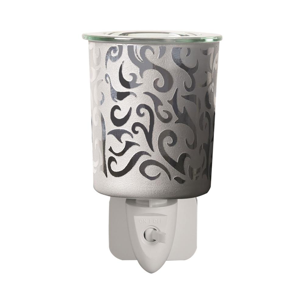 Aroma Pewter Swirl Plug In Wax Melt Warmer £13.04